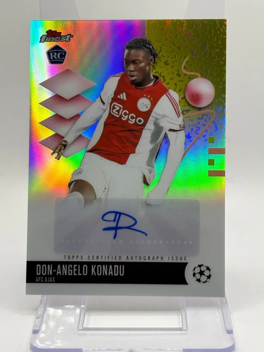 2025-26 Topps Finest UCC Don-Angelo Konadu Rookie Refractor Auto AFC Ajax RC